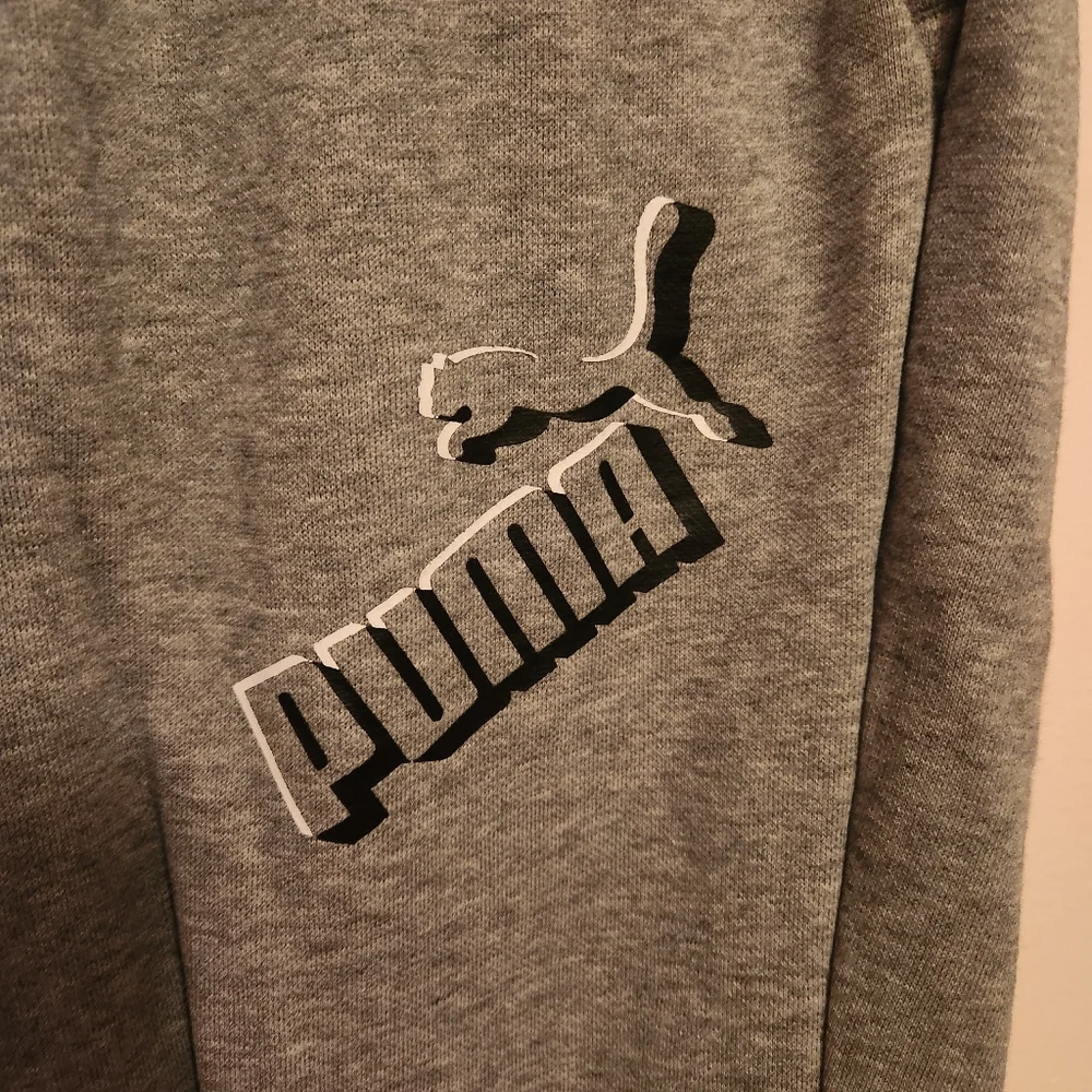 PUMA Essentials Mens Big Logo Gray Sweatpants Size L - Picture 3 of 5